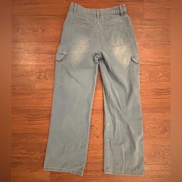 Vintage Wide Leg Light Wash Jeans - Picture 2 of 3